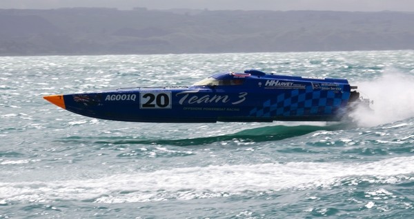 Team Three flew around the course to win at napier